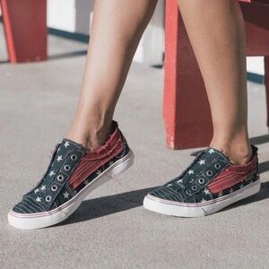 Blowfish Malibu Navy Stars Slip On Shoes